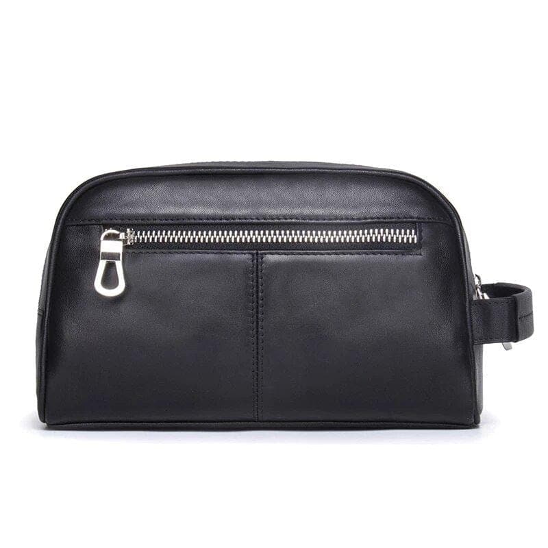 Trousse de toilette cuir petit format noir - Image 3