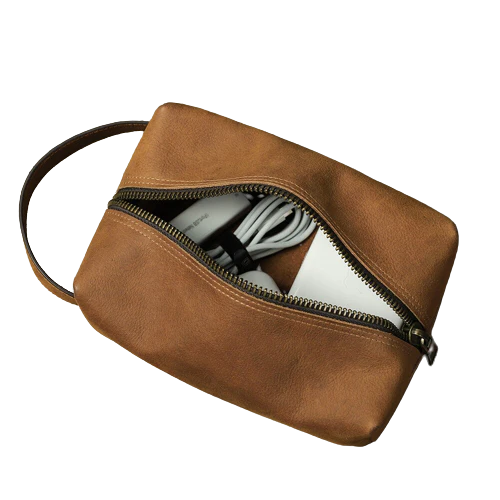 Trousse de toilette camel