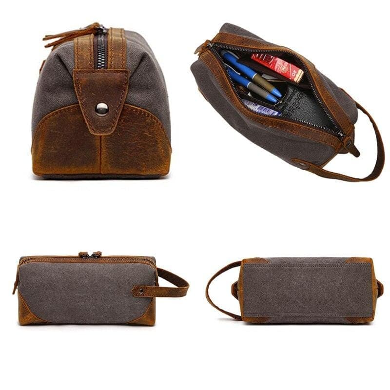Trousse de toilette cuir classique - Image 7