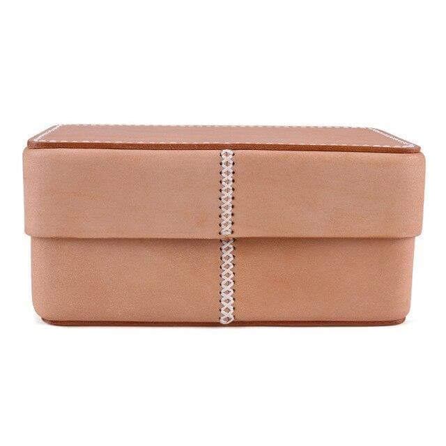 Trousse de toilette cuir boite