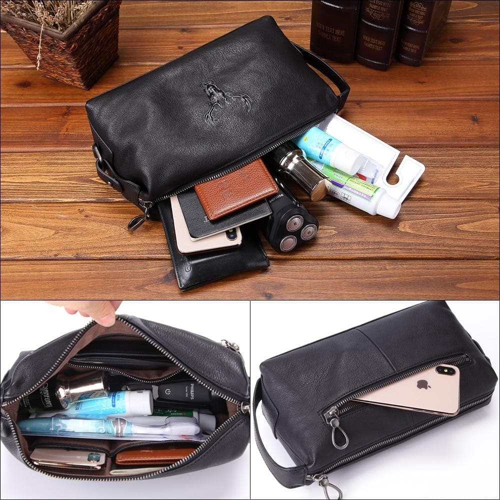 Trousse de toilette cuir cerf - Image 3
