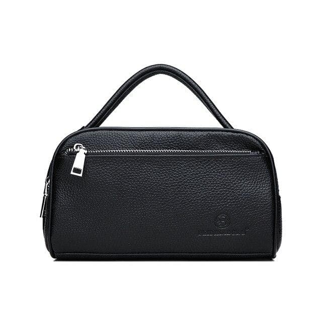 Trousse de toilette cuir compacte