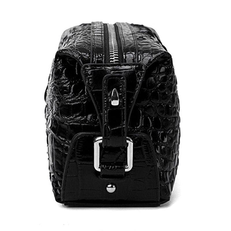 Trousse de toilette cuir dragon noir - Image 5