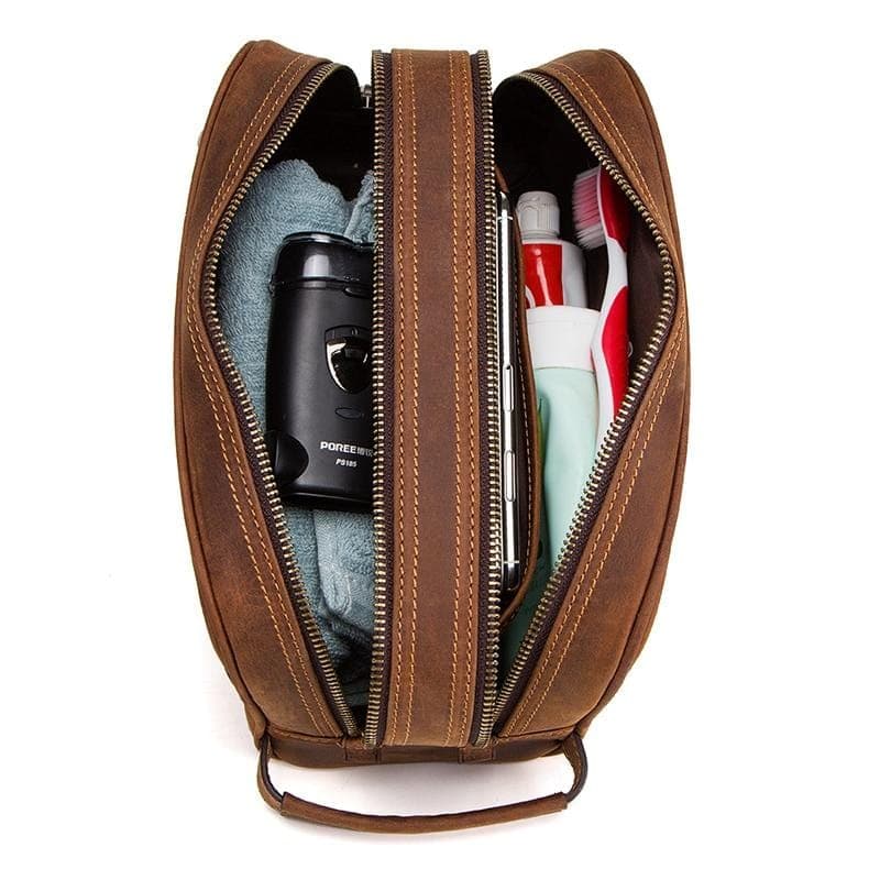 Trousse de toilette cuir homme luxe - Image 3