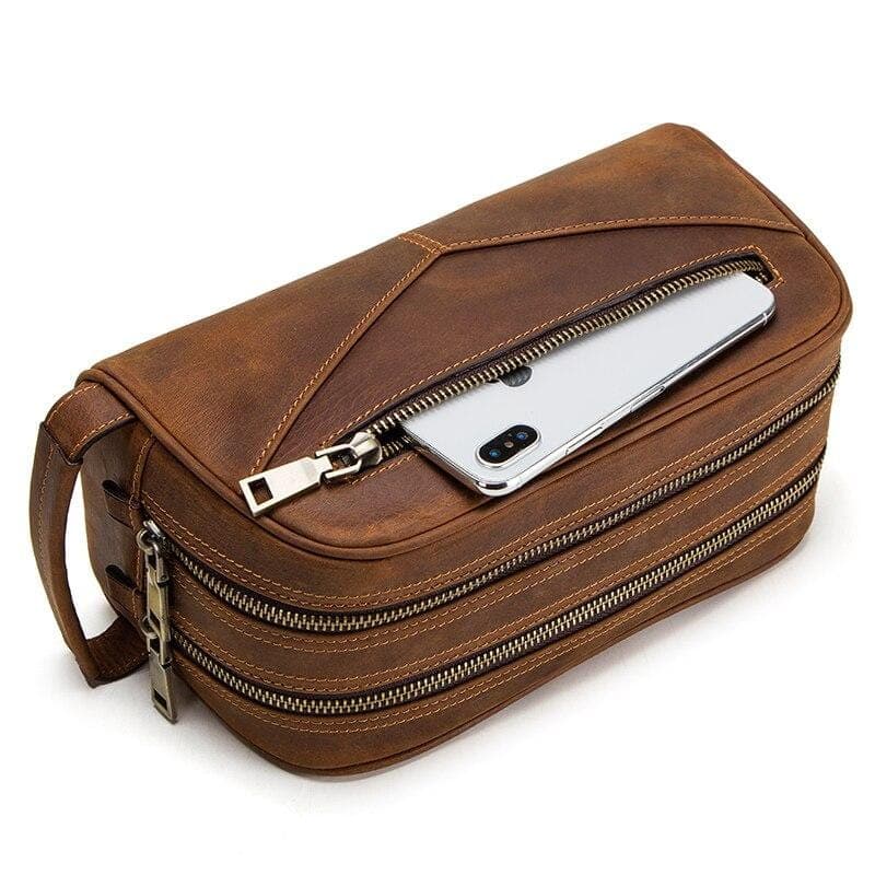 Trousse de toilette cuir homme luxe - Image 4