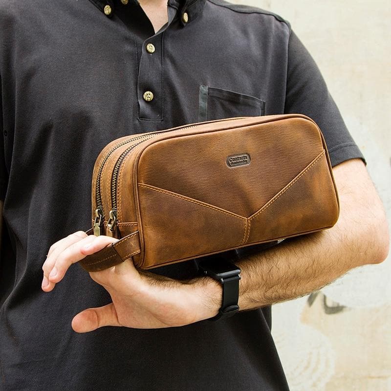 Trousse de toilette cuir homme luxe - Image 5