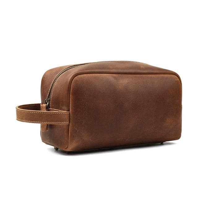 Trousse de toilette cuir lisse