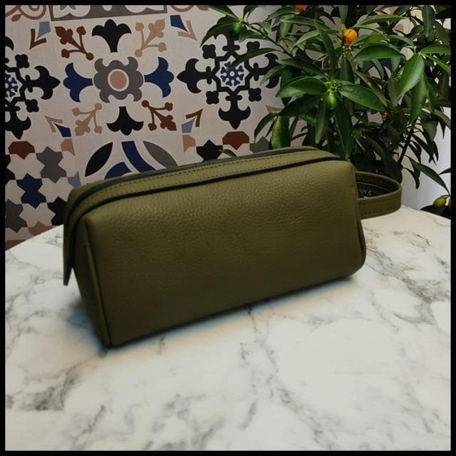 Trousse de toilette cuir longue - Image 3