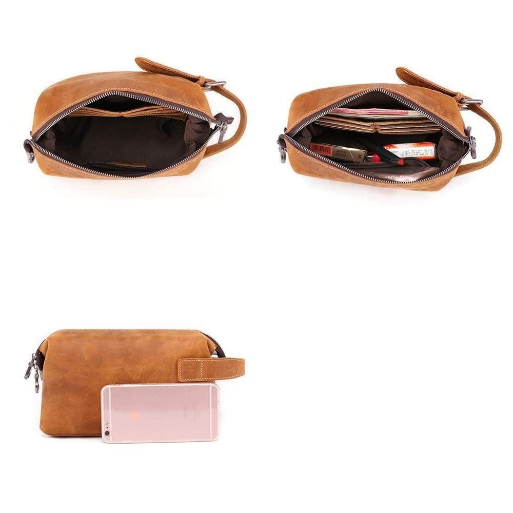 Trousse de toilette cuir socle - Image 3
