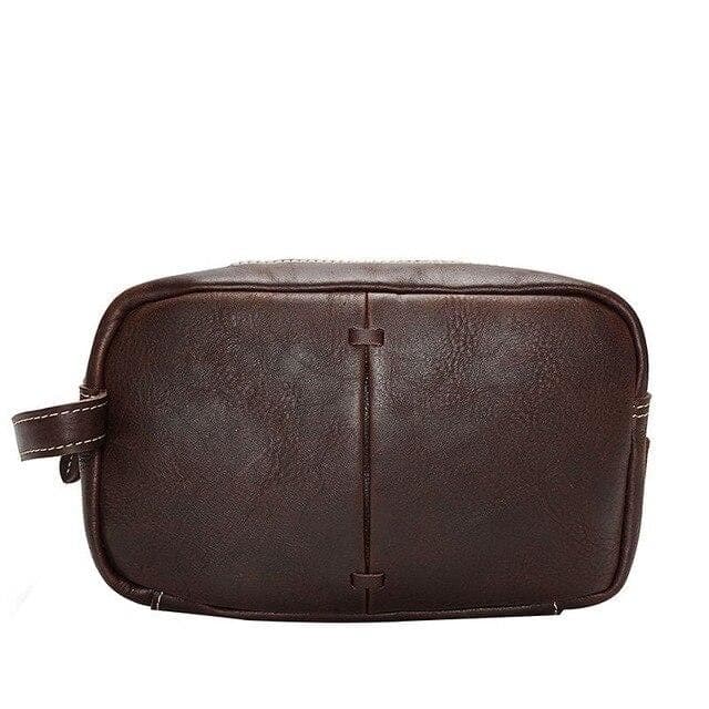 Trousse de toilette cuir vintage - Image 2