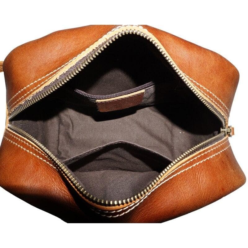 Trousse de toilette cuir vintage - Image 5