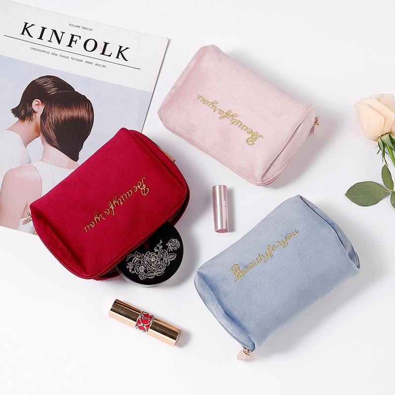 Trousse de toilette femme velours - Image 10