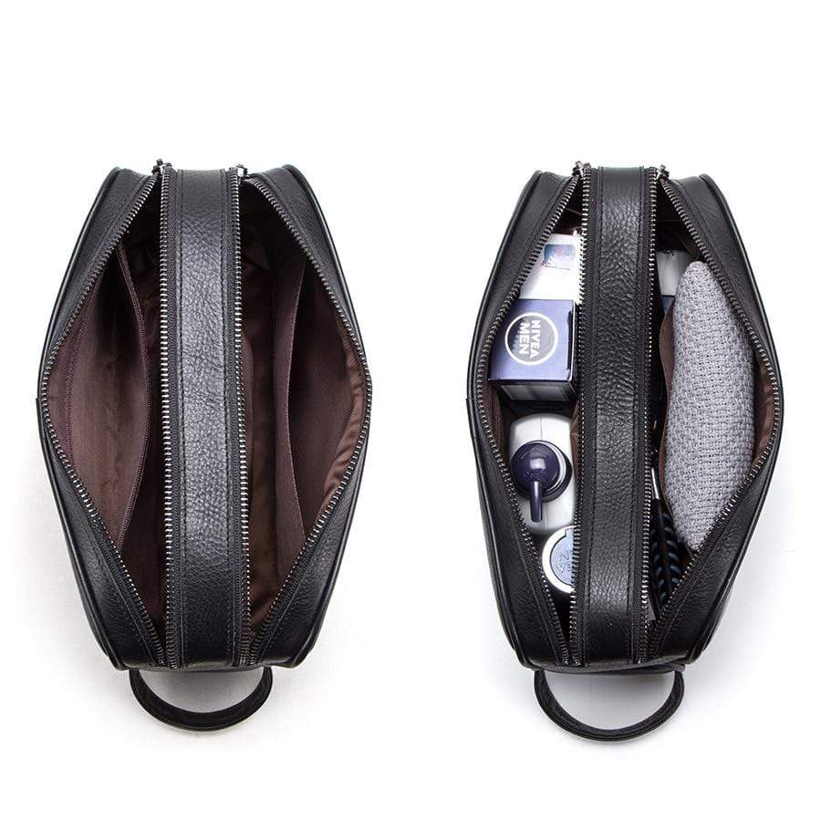Trousse de toilette homme cuir vintage - Image 3