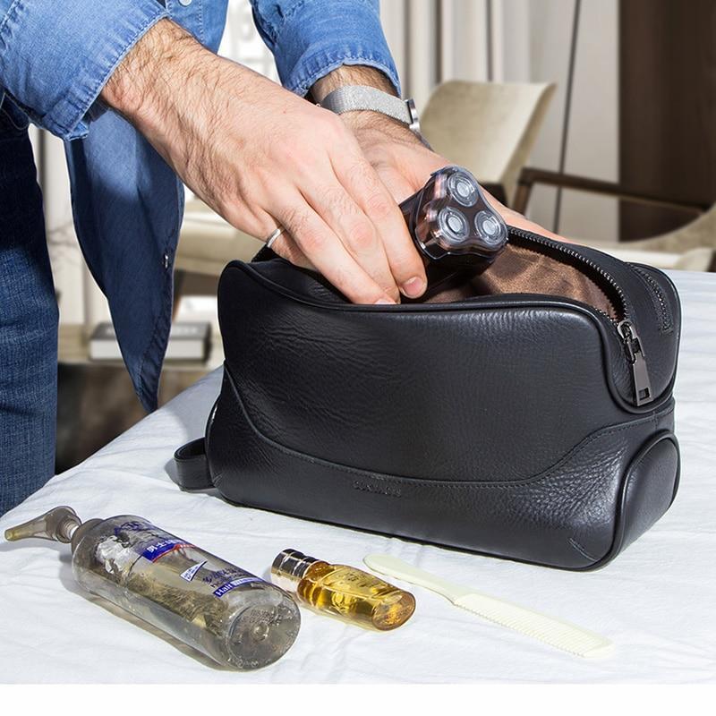 Trousse de toilette homme cuir vintage - Image 4