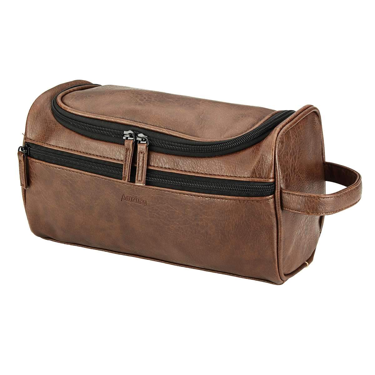 Trousse de toilette homme simili cuir