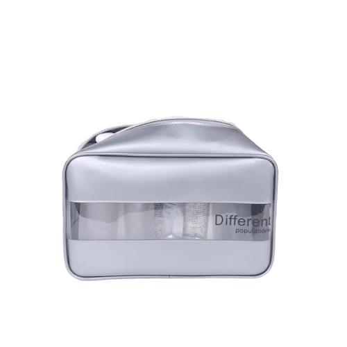 Trousse de toilette transparente argent - Image 2