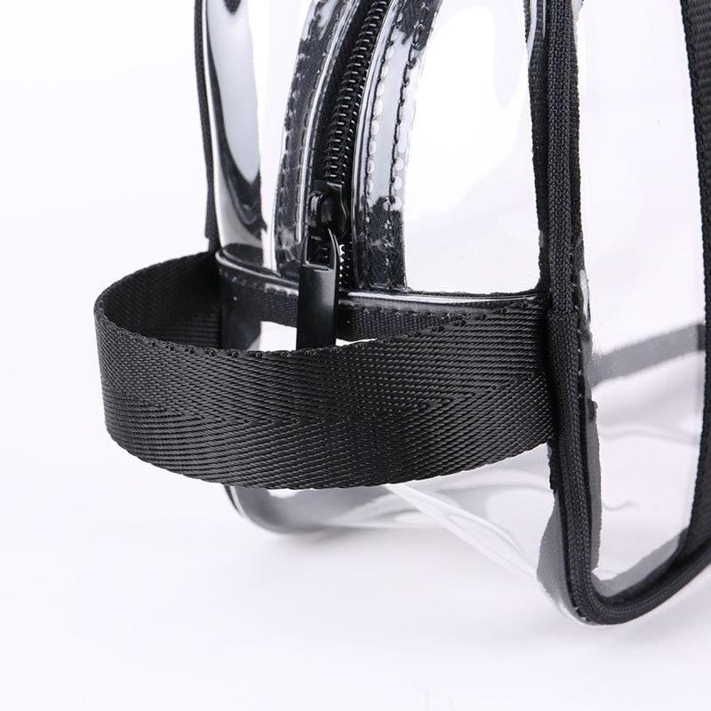 Trousse de toilette transparente bandes noires - Image 2