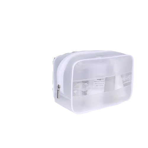 Trousse de toilette transparente blanche - Image 2