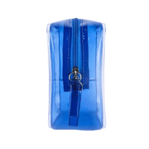 Trousse de toilette transparente bleu - Image 2
