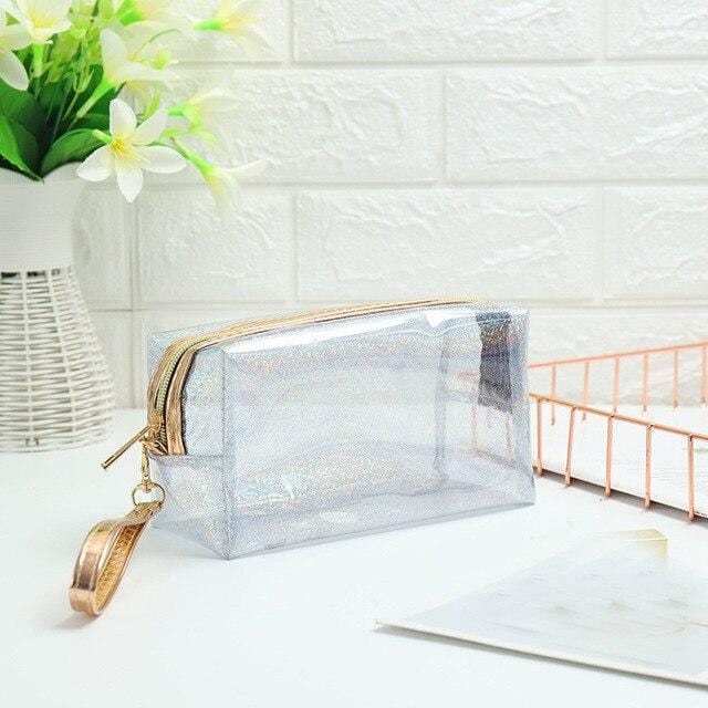Trousse de toilette transparente brillante - Image 3