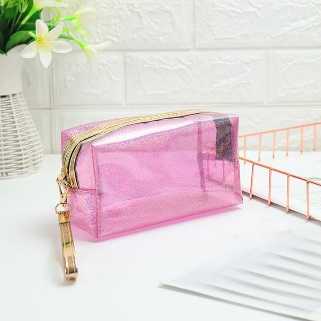 Trousse de toilette transparente brillante - Image 4