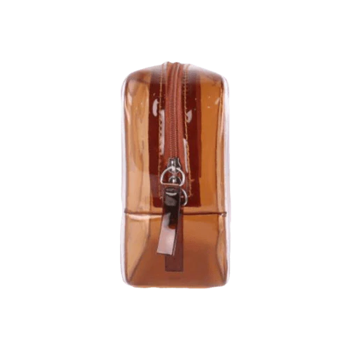 Trousse de toilette transparente café - Image 2