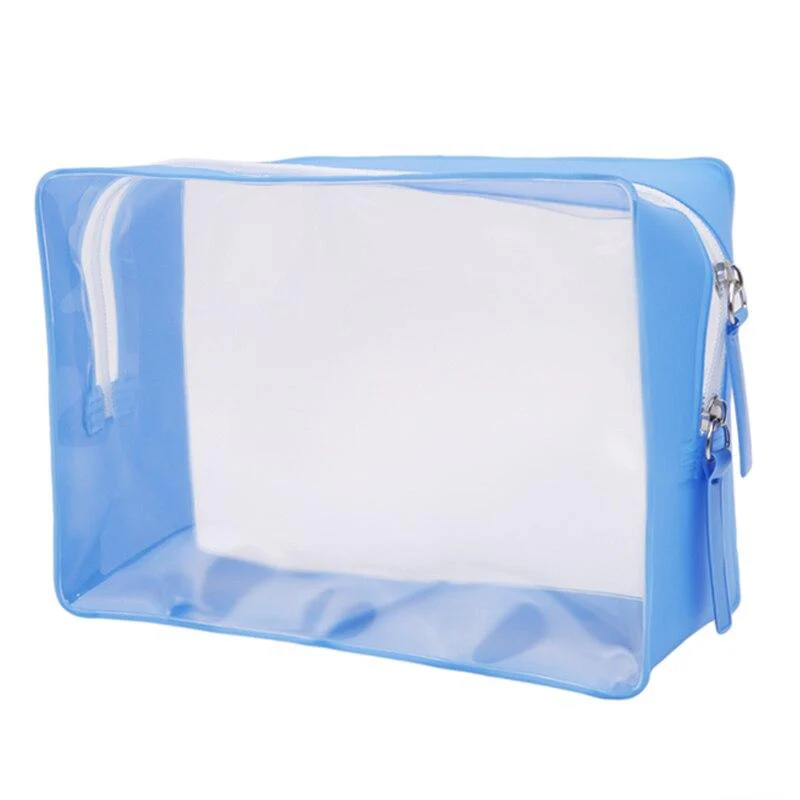 Trousse de toilette transparente classique bleu - Image 2