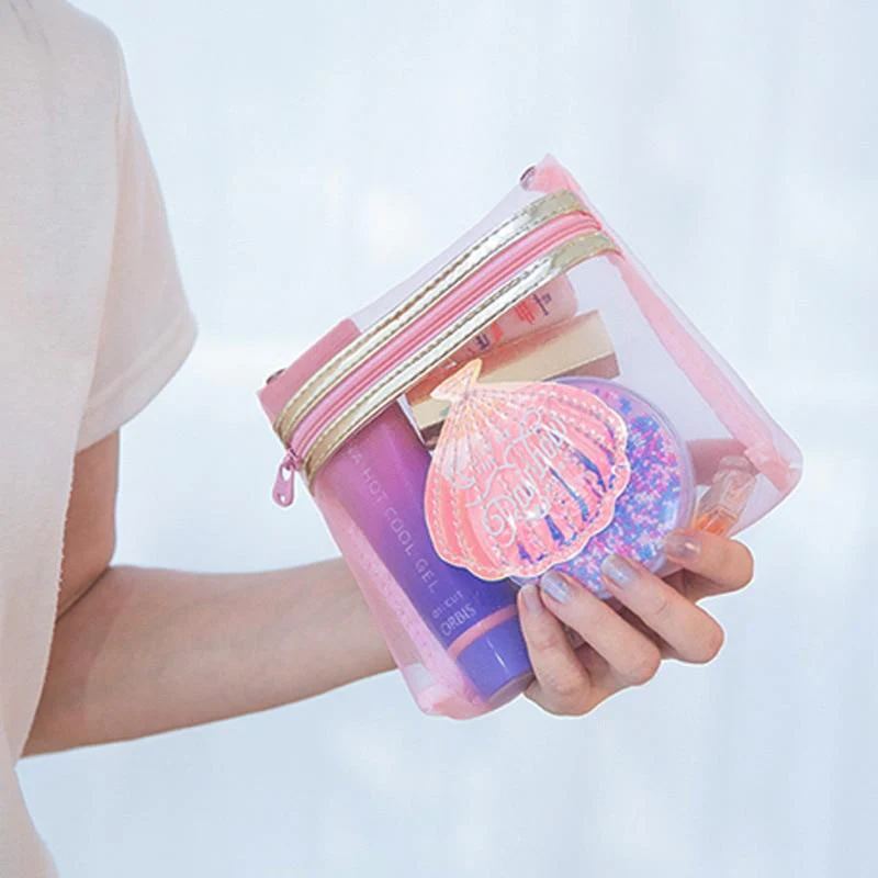 Trousse de toilette transparente coquillage - Image 3