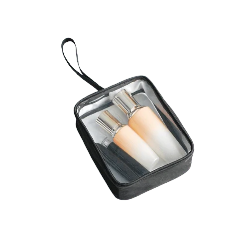 Trousse de toilette transparente cordon