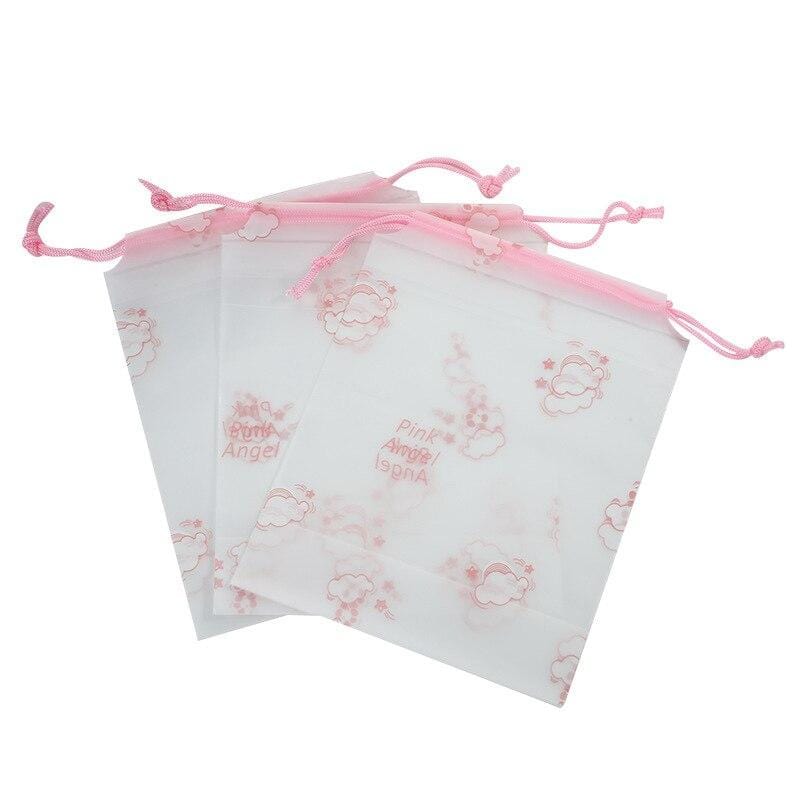 Trousse de toilette transparente cordon de serrage - Image 2