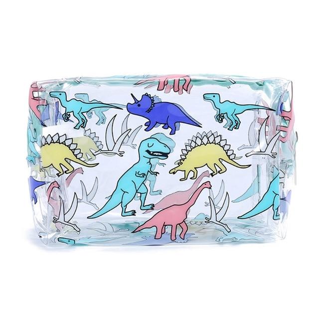 Trousse de toilette transparente dinosaure