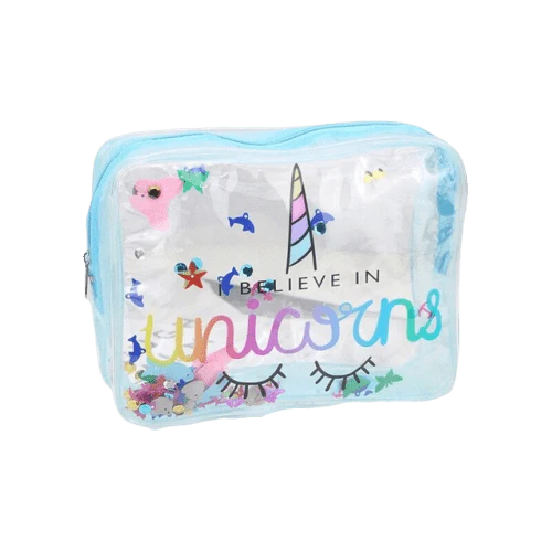 Trousse de toilette transparente fantaisie licorne - Image 2