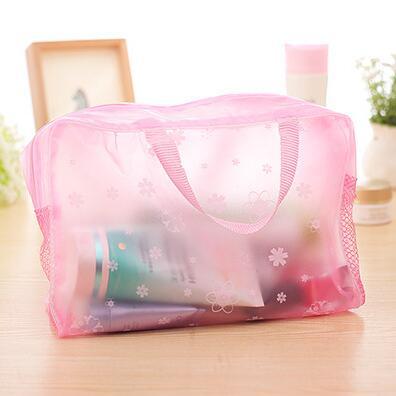 Trousse de toilette transparente fleurs - Image 3