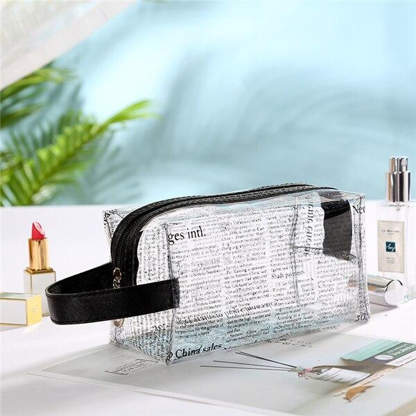 Trousse de toilette transparente journal - Image 3