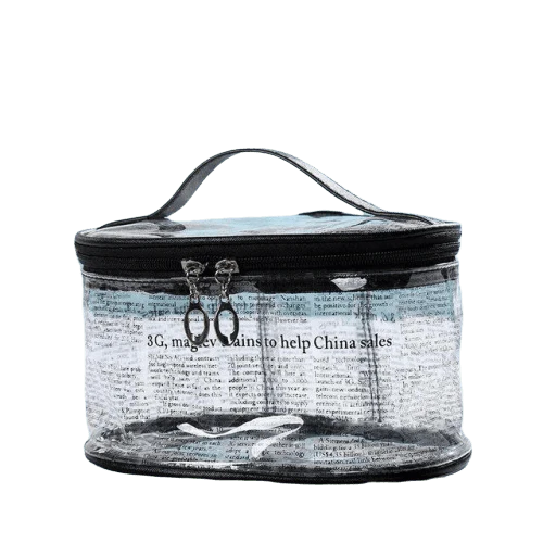 Trousse de toilette transparente large