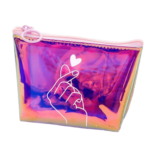 Trousse de toilette transparente love
