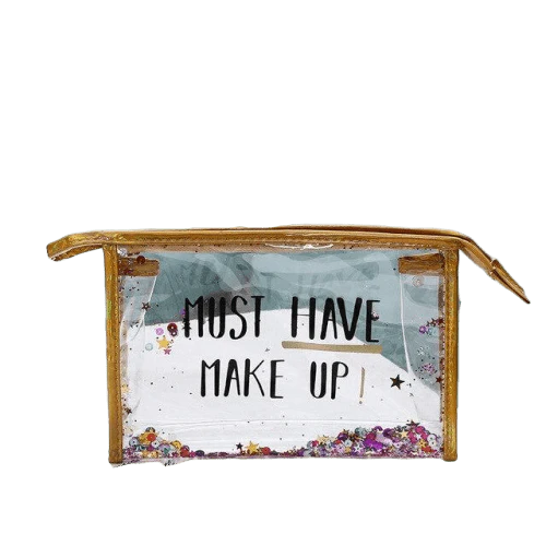 Trousse de toilette transparente make up
