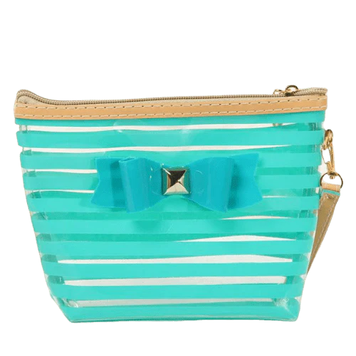 Trousse de toilette transparente noeud papillon