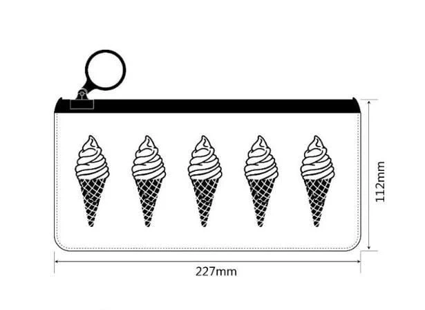 Trousse de toilette transparente noire et blanche - Image 3