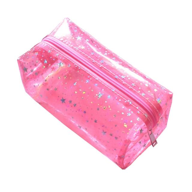 Trousse de toilette transparente paillette étoile - Image 3