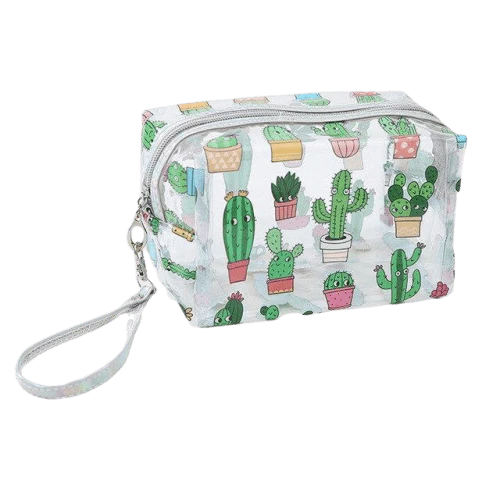 Trousse de toilette transparente petit cactus - Image 2