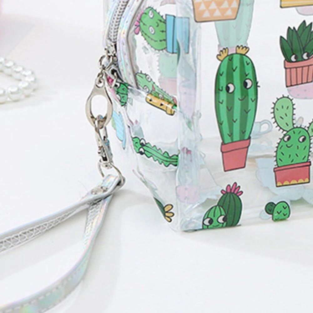 Trousse de toilette transparente petit cactus - Image 3