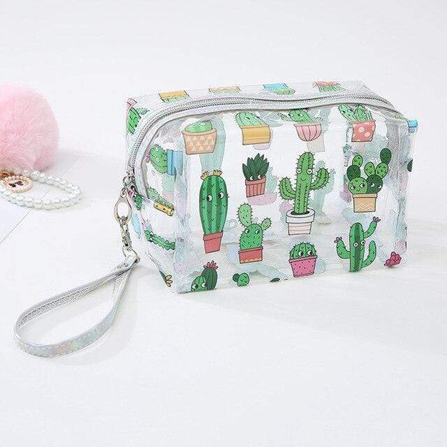 Trousse de toilette transparente petit cactus - Image 4