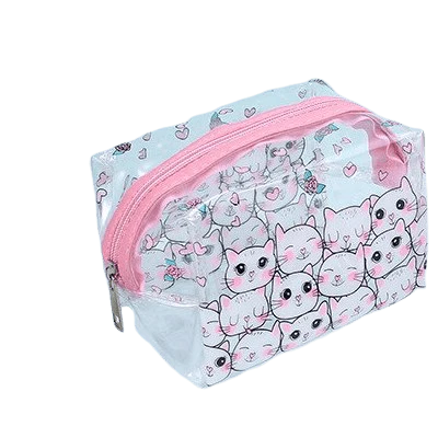 Trousse de toilette transparente petits chats - Image 2