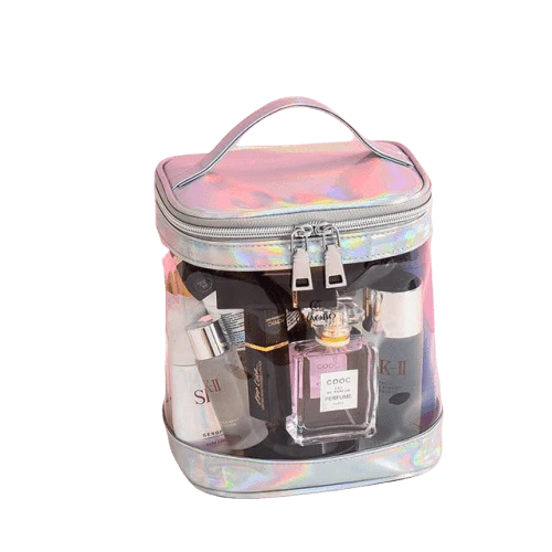 Trousse de toilette transparente rectangulaire